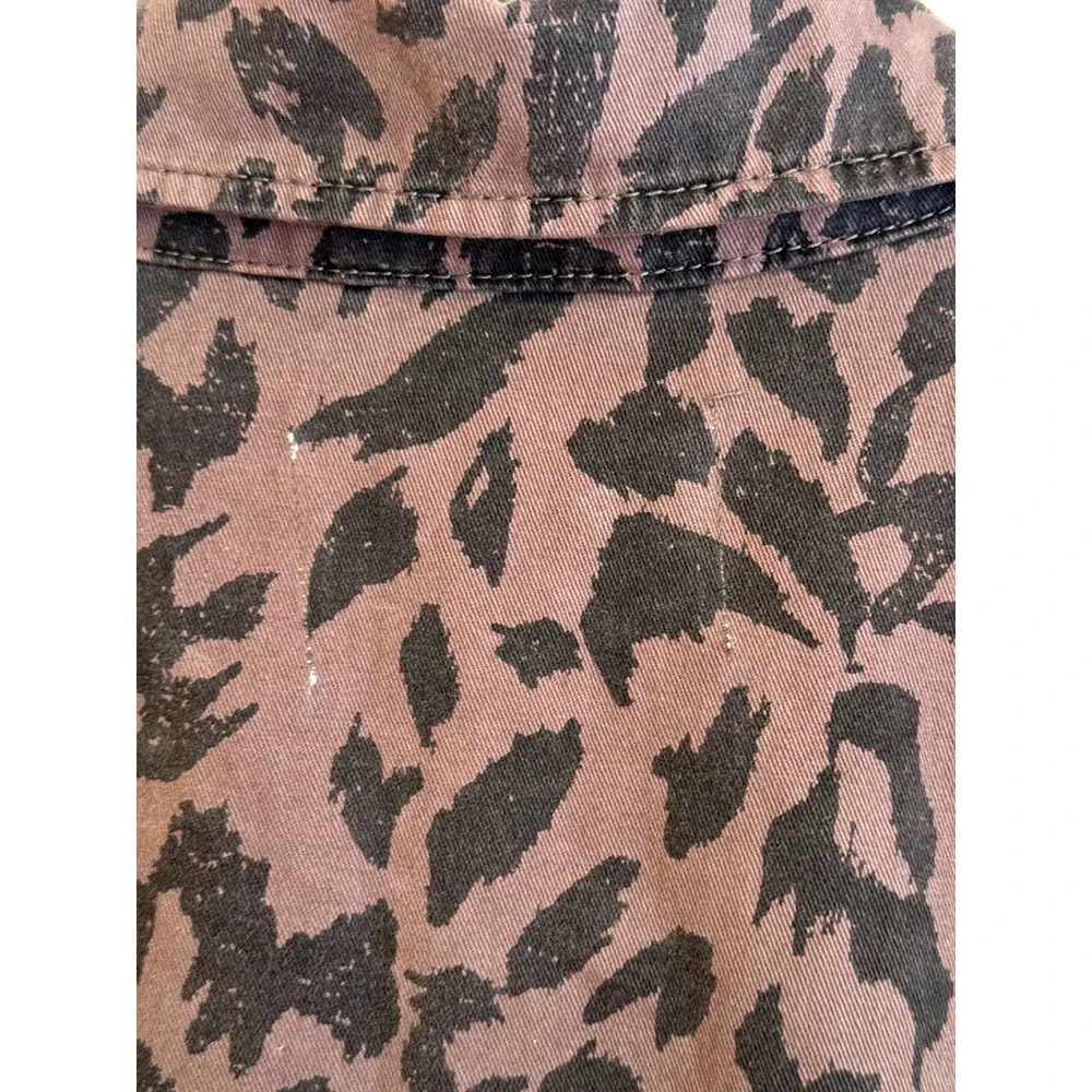 Pistola Jagged Leopard Print Utility Military Jacket Women's Size Medium - Picture 7 of 10